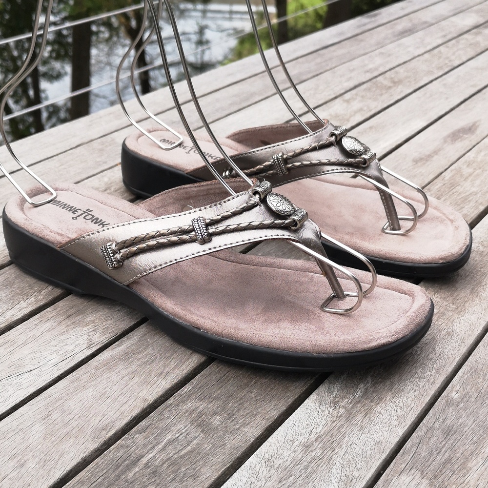 Minnetonka leather thong sandals